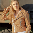 Victory Girl Motorcycle Leather Jacket