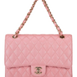 Chanel Caviar Quilted Small Double Flap Bag Pink Gold-Tone