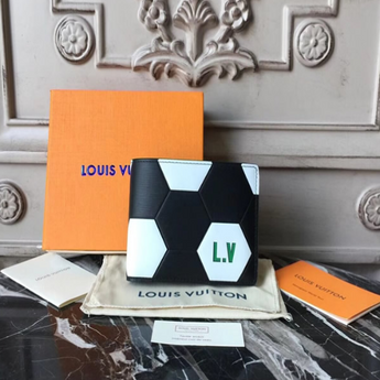 LV Slender Wallet Epi Leather Hexagon Black