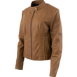 Ladies Cognac Leather Jacket