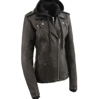 Leather Jacket with Full Sleeve
