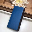 LV Brazza Wallet Epi Leather Blue