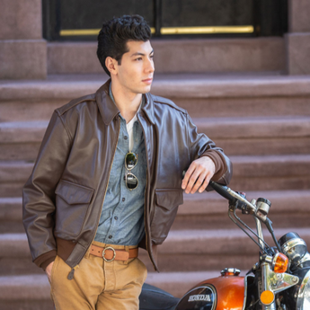 BROWN LEATHER JACKET