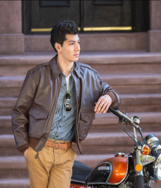 BROWN LEATHER JACKET