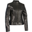 Collar Black Leather Jacket