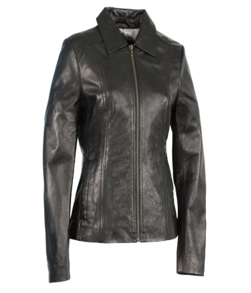 Collar Leather Jacket