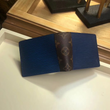 LV Patchwork Multiple Wallet Epi Leather Blue