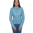 Aqua Leather Jacket
