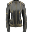 Leather Jacket Lace Distress