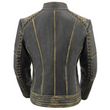 Leather Jacket Lace Distress