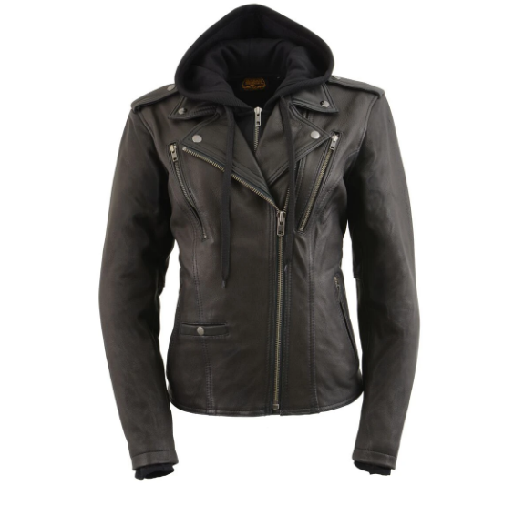 Leather Jacket with Full Sleeve