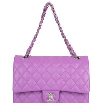Chanel Medium Classic Handbag Purple