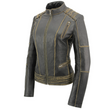 Leather Jacket Lace Distress