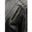 Leather Jacket With Lace Distressed