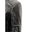 Leather Jacket With Lace Distressed
