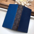 LV Brazza Wallet Epi Leather Blue
