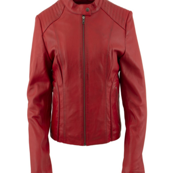 Leather Jacket with Collar