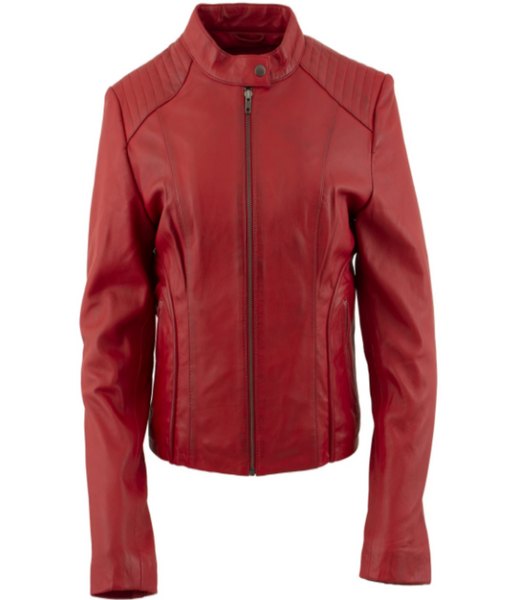 Leather Jacket with Collar