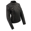 Leather Jacket with Shoulders
