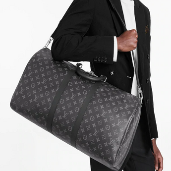 LV Keepall Bandouliere 55 Monogram Eclipse