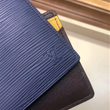 LV Patchwork Multiple Wallet Epi Leather Blue