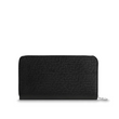 LV Zippy Organizer Taiga Leather Black