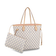 LV Neverfull MM Damier Azur Rose Ballerine