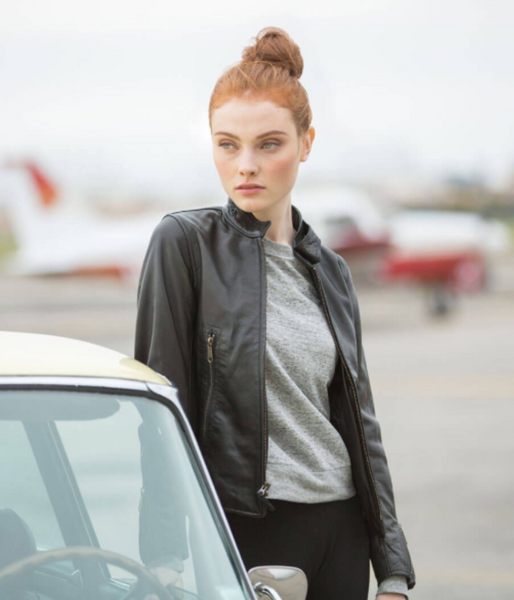 Motorcycle Cafe Racer Leather Jacket