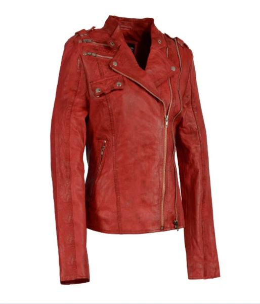 Leather Jacket Zipper Ladies