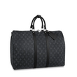 LV Keepall 55 Bandouliere Duffel Bag Monogram Eclipse Canvas