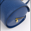 LV Soufflot Bag Black Epi Leather Blue