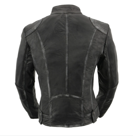 Leather jacket with Studding