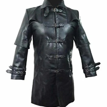 Trench Coat Real Cow Leather Coat