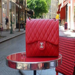 Chanel Classic Clutch With Chain – CWC Lambskin Red Silver-Toned