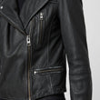 CARGO LEATHER BIKER JACKET