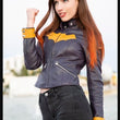 Women Bat Leather Jacket