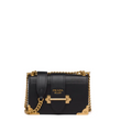 Prada Cahier Leather Shoulder Bag Black