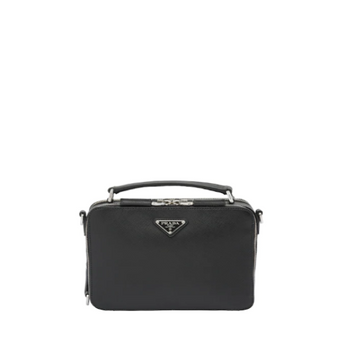 Prada Brique Saffiano Leather Bag Black