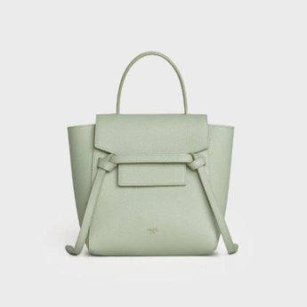 Celine Nano Belt Bag In Grained Calfskin Vert D’eau