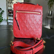 LV Pochette Metis Monogram Empreinte Leather Cerise/Blue