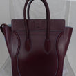 Celine Nano Luggage Tote Burgundy