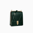 Diorama Green-Toned Metallic Calfskin Flap Bag