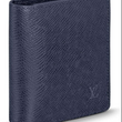 LV Taiga Leather Pocket Organizer Bleu Marine