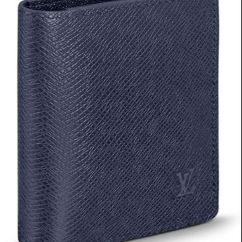 LV Taiga Leather Pocket Organizer Bleu Marine