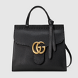 Gucci GG Marmont Small Top Handle Bag Lightweight Leather Black