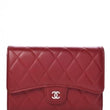 Chanel Classic Long Flap Wallet Lambskin Leather Burgundy