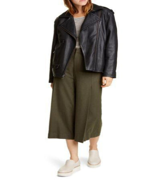 VINCE Leather Moto Jacket Women