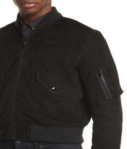 Suede Bomber Jacket