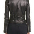 Belted Leather Moto Jacket
