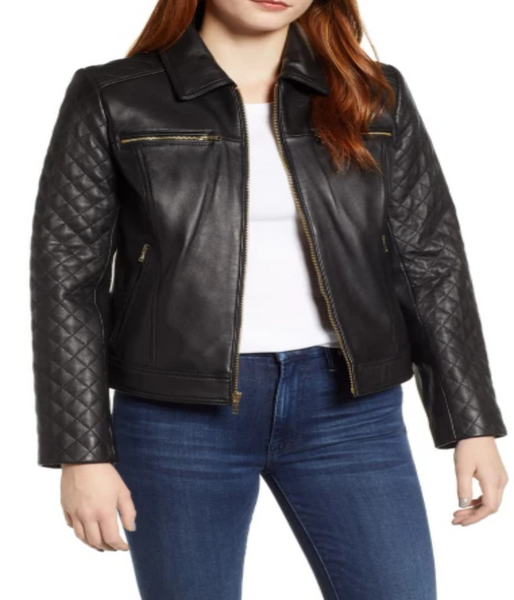 Quilted Lambskin Leather Jacket